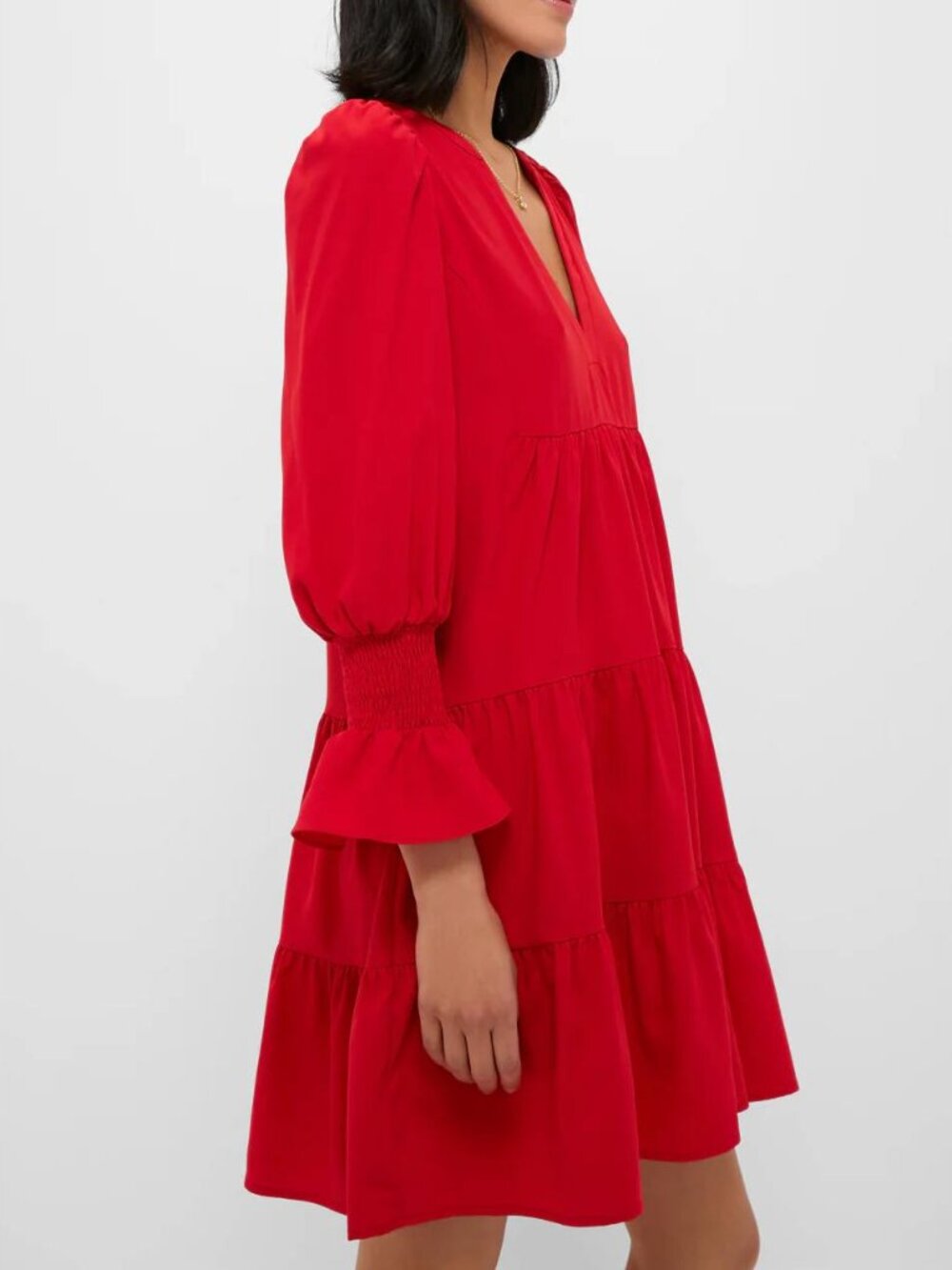 Tuckernuck Pomander Place Red Crepe Kenzo Dress A-line colorful smocked flowy S